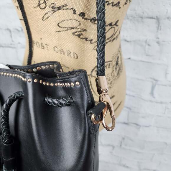 Ivy kirzhner shoulder bag black purse leather tassel detail AclC - Picture 4 of 7